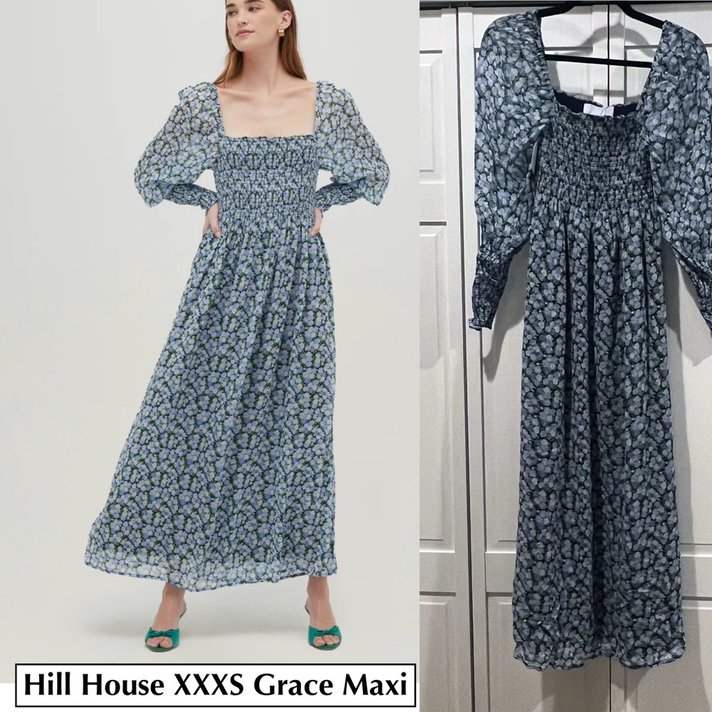 Hill House Blue Floral Maxi Dress